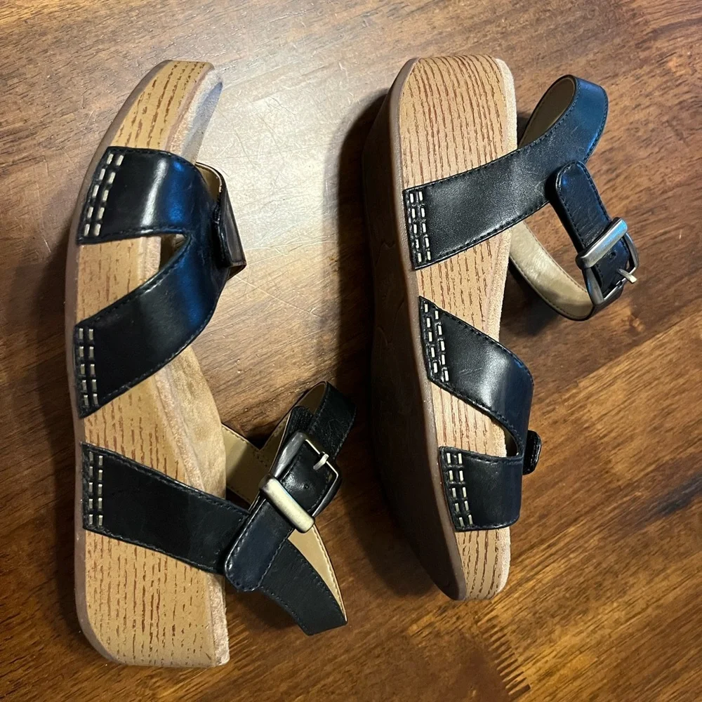 Dansko Black Leather Sandals - Picture 9 of 9
